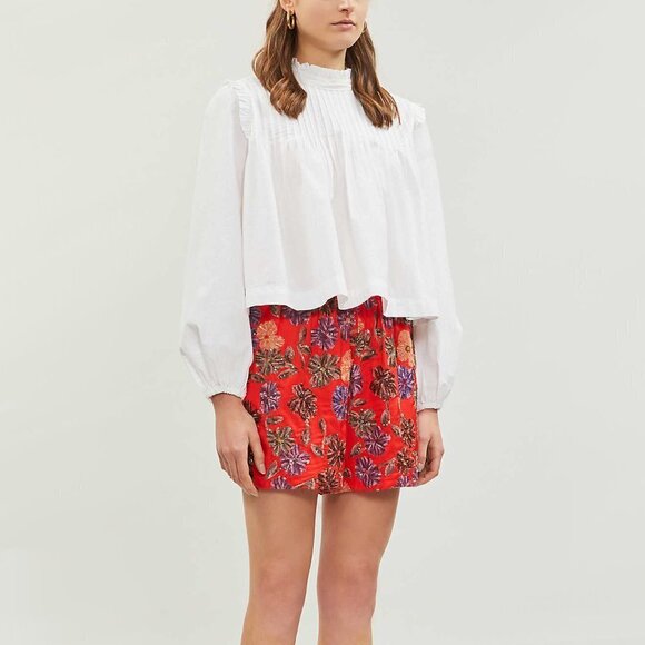 NWT Maje coral multicoloured sequined floral mini shorts, 2 or M - Picture 6 of 16